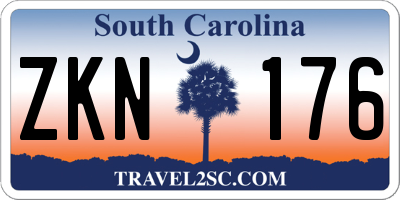 SC license plate ZKN176