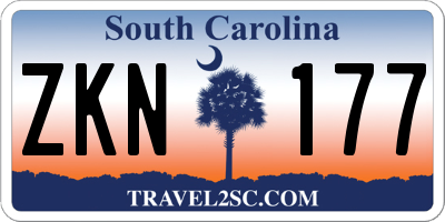 SC license plate ZKN177