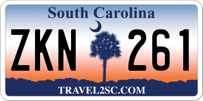 SC license plate ZKN261
