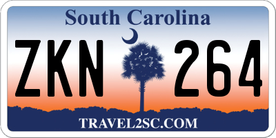 SC license plate ZKN264