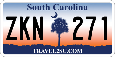 SC license plate ZKN271