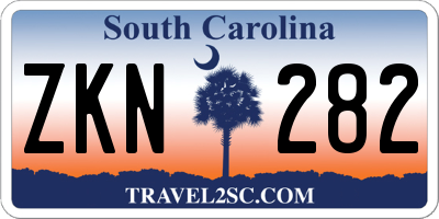SC license plate ZKN282