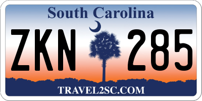SC license plate ZKN285