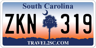 SC license plate ZKN319