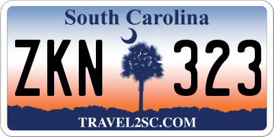 SC license plate ZKN323
