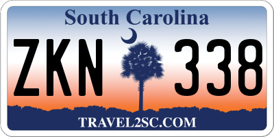 SC license plate ZKN338