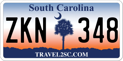 SC license plate ZKN348