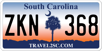 SC license plate ZKN368