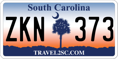 SC license plate ZKN373