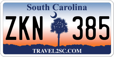 SC license plate ZKN385