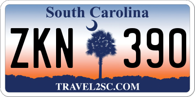 SC license plate ZKN390