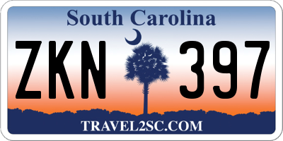SC license plate ZKN397