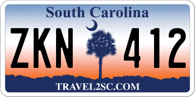 SC license plate ZKN412