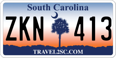 SC license plate ZKN413
