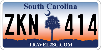 SC license plate ZKN414