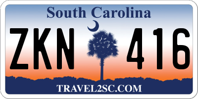 SC license plate ZKN416