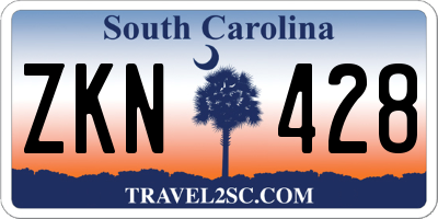 SC license plate ZKN428