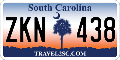 SC license plate ZKN438