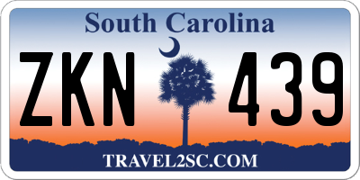 SC license plate ZKN439