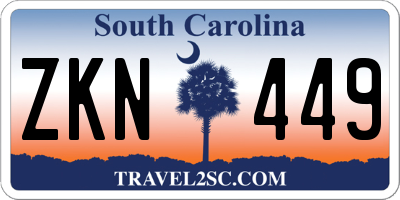 SC license plate ZKN449