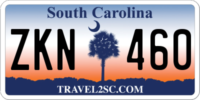 SC license plate ZKN460