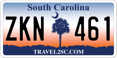 SC license plate ZKN461