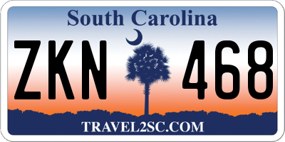 SC license plate ZKN468
