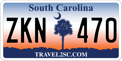 SC license plate ZKN470