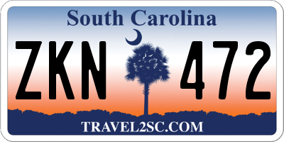SC license plate ZKN472