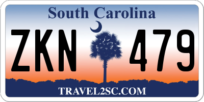 SC license plate ZKN479