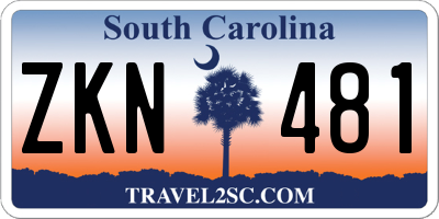 SC license plate ZKN481