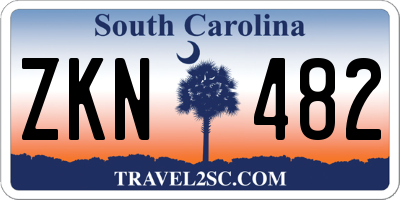 SC license plate ZKN482