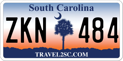 SC license plate ZKN484
