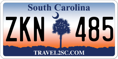 SC license plate ZKN485
