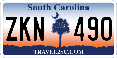 SC license plate ZKN490