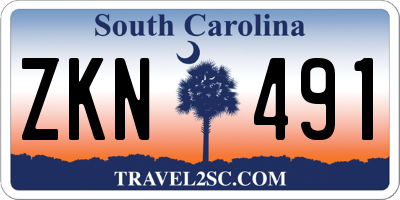 SC license plate ZKN491