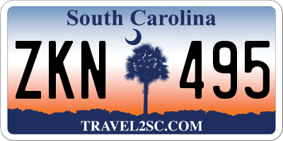 SC license plate ZKN495