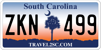 SC license plate ZKN499