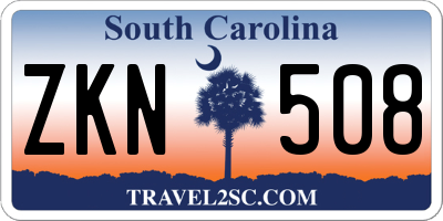 SC license plate ZKN508