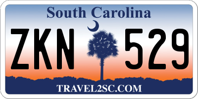 SC license plate ZKN529