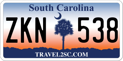 SC license plate ZKN538