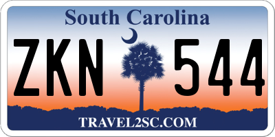 SC license plate ZKN544