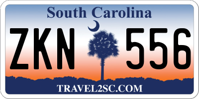 SC license plate ZKN556