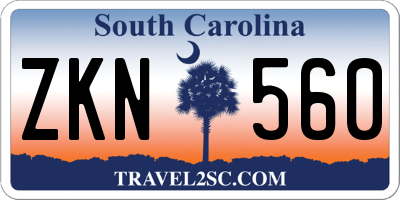 SC license plate ZKN560