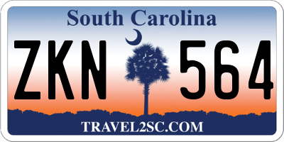 SC license plate ZKN564