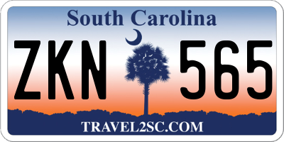 SC license plate ZKN565