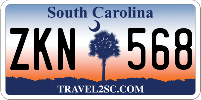 SC license plate ZKN568