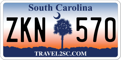 SC license plate ZKN570