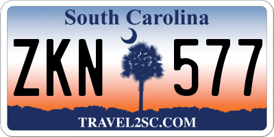 SC license plate ZKN577