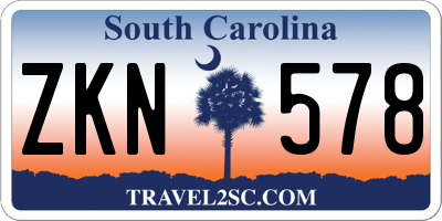 SC license plate ZKN578
